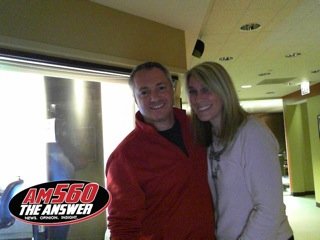 Carl and Lisa in the AM 560 WIND-The Answer studios