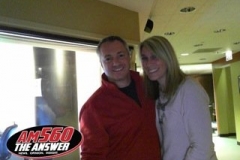 Carl and Lisa in the AM 560 WIND-The Answer studios