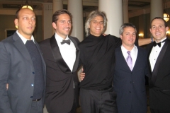 In Nashville performing a stage presentation of THE WORD OF PROMISE are Leo DiBerti, Jim Caviezel, Stefano Mainetti, Carl and Raymond Arroyo