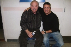 Carl with his close friend Stacy Keach