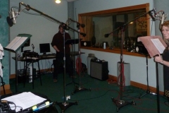 David Pasquesi, Christian Stolte and Lisa performing in Fangoria's Dreadtime Stories