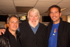 Carl, Brian Mason of the Brian Mason radio show and Jim Caviezel.  Jim and Carl were on the road promoting the WORD OF PROMISE audio Bible.